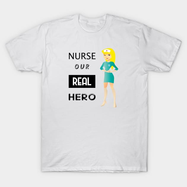 Nurse aur real hero - cartoon T-Shirt by grafart